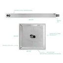 Ver imagem 2 de Kit Chuveiro moderno Cromado inox 304 Slim 20 cm + braço 40 cm Mundaú