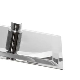 Kit Chuveiro moderno Cromado inox 304 Slim 20 cm + braço 40 cm Mundaú - 3