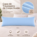 Ver imagem 4 de Capa de Xuxão Liso Malha 100% Algodão c/ Ziper Azul