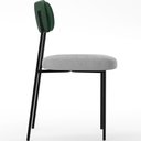 Ver imagem 6 de Cadeira Decorativa Estofada para Sala de Jantar Melina L02 Facto Verde Musgo Bouclê Cinza - Lyam