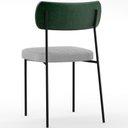 Ver imagem 7 de Cadeira Decorativa Estofada para Sala de Jantar Melina L02 Facto Verde Musgo Bouclê Cinza - Lyam