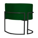 Ver imagem 4 de Poltrona Luana Suede Verde Base Preto Sala Luxo - Fm
