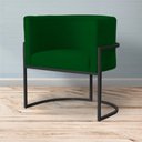 Ver imagem 6 de Poltrona Luana Suede Verde Base Preto Sala Luxo - Fm