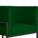 Ver imagem 5 de Poltrona Luana Suede Verde Base Preto Sala Luxo - Fm
