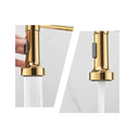 Ver imagem 4 de Torneira de Cozinha Monocomando Misturador Gourmet Extensível Aço Inox 304 Dourada - Brinovar