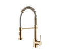Ver imagem 1 de Torneira de Cozinha Monocomando Misturador Gourmet Extensível Aço Inox 304 Dourada - Brinovar