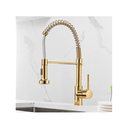 Ver imagem 2 de Torneira de Cozinha Monocomando Misturador Gourmet Extensível Aço Inox 304 Dourada - Brinovar