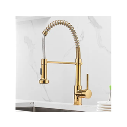 Torneira de Cozinha Monocomando Misturador Gourmet Extensível Aço Inox 304 Dourada - Brinovar - 2