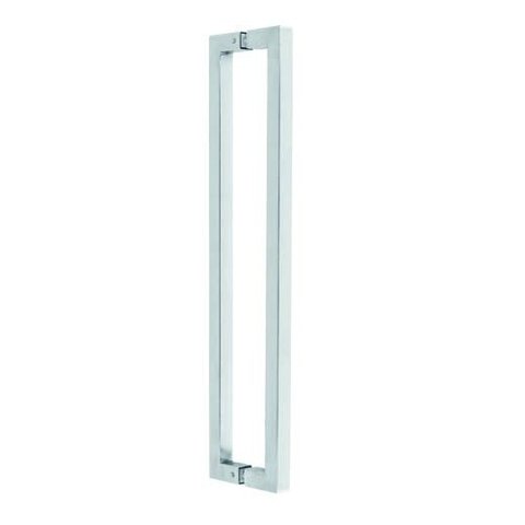 Puxador Duplo Quadrado 2,5cm x 2,5cm Inox 304 - Polido Loja da Indústria 825mm x 800mm