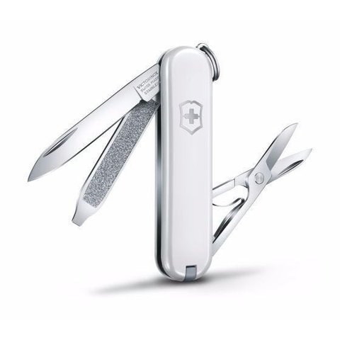 Mini Canivete Suíço Classic Victorinox Branco 7 funções Original 0.6223.7