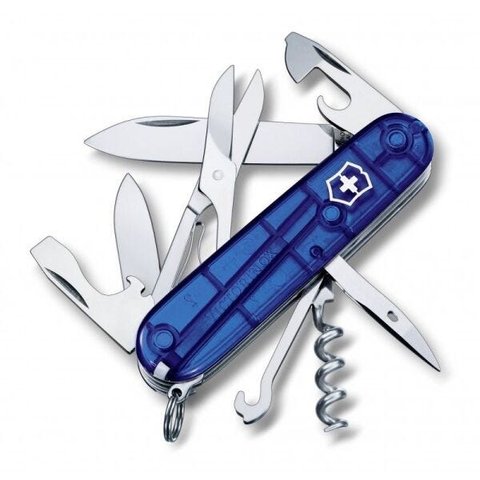 Canivete Suíço Victorinox Climber Azul Translúcido 14 funções Original 1.3703.T2
