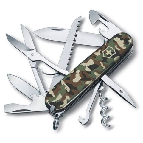Canivete Suíço Huntsman Victorinox Camuflagem 15 funções Original 1.3713.94