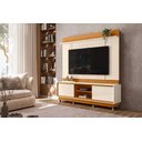 Ver imagem 1 de Rack com Painel Siena para Tv de até 75 Polegadas (com Rodízio) - Cinamomo Off White - Madetec