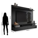 Ver imagem 3 de Painel para Tv Home Suspenso Ambiente Noruega Preto - Móveis Leão