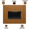 Painel Ripado de Madeira para Sala Quarto 258x250cm Slats L05 Nature - Lyam Decor - 5