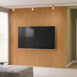 Painel Ripado de Madeira para Sala Quarto 258x250cm Slats L05 Nature - Lyam Decor - 3