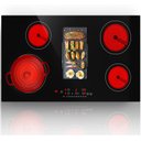 Ver imagem 1 de Gtkzw Cooktop Elétrico 36" 8600w com 5 Queimadores e Tela Touch (preto)