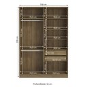 Ver imagem 2 de Guarda Roupa sem Portas Closet Modulado Linha Modulado Adapt Arm158amdp Kappesberg - Nogueira