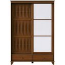 Ver imagem 4 de Guarda Roupa Solteiro Aton S05 2 Portas Correr 2 Gavetas Madeira Maciça Ipê Lyam Decor 140cm