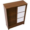 Ver imagem 5 de Guarda Roupa Solteiro Aton S05 2 Portas Correr 2 Gavetas Madeira Maciça Ipê Lyam Decor 140cm