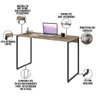 Mesa Para Escritório e Home Office Industrial Aspen 120 cm C01 Carvalho - Lyam Decor - 4