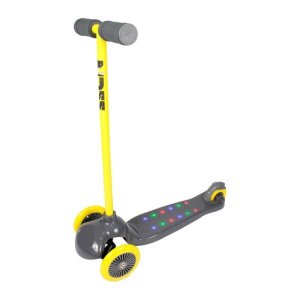 Zumm Patinete Infantil 3 Rodas Com Led - Cinza