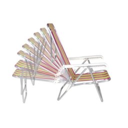 Cadeira de Praia Reclinável 8 Posições Alumínio - Belfix - 4