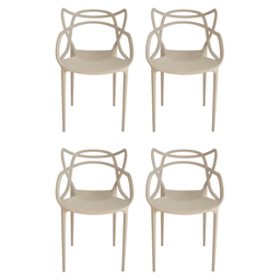Cadeira Allegra Nude - Kit com 4 - 1