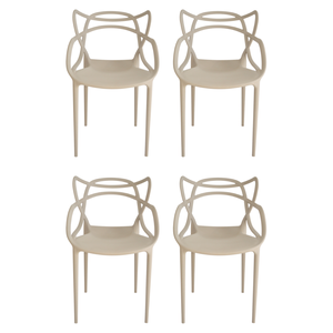 Cadeira Allegra Nude - Kit com 4