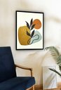 Ver imagem 2 de Quadro Decorativo Abstrato Sol Ramo - 70x50cm:moldura Branca
