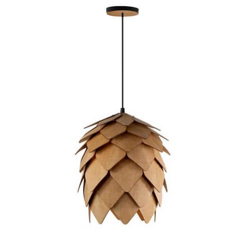 Lustre Pendente em Madeira - Lupulo Grande - 2902 - Tauari