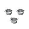 Cuba Inox Gastronômica Gn 1/6 de 100 Mm com Alça Kit 3 Cubas - 1