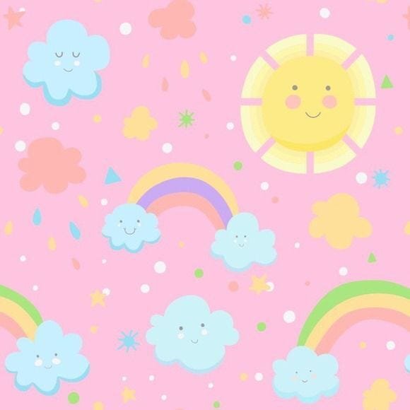 Papel De Parede Simples, Fofo E Pastel Para Jogos Kawaii