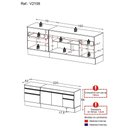 Ver imagem 4 de Kit com 2 Balcões de Cozinha 150cm e 70cm com Rodapé Veneza Multimóveis V2108 Preto