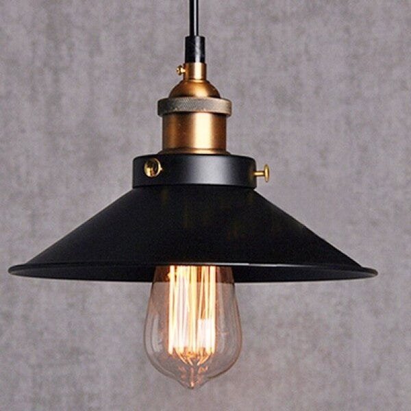 Pendente Retrô Industrial Preto Loft Luminária Vintage Lustre Design Edison LM1700 - 1