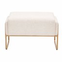 Ver mais imagens de Kit Poltrona Amélie com Puff Base Aço Bouclé Off White - Sallar Home