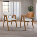 Ver imagem 2 de Cadeira Poltrona Concha Estofada com Braço e Corda - 1 Und:linho/creme