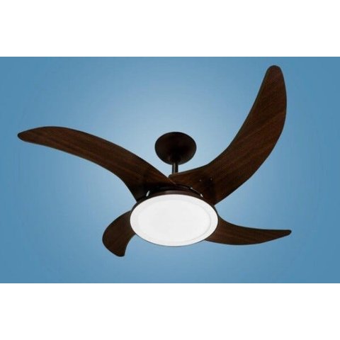 Ventilador Teto LED Mareiro Marrom Café Tron 127V