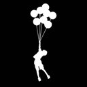 Ver imagem 2 de Adesivo Menino Balão Criança Decoração Quarto Sala Escola:preto