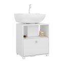 Ver imagem 2 de Balcão de Banheiro para Pia 1 Porta 1 Prateleira 60 x 53 Cm MDP Branco - BBS