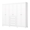 Ver imagem 2 de Guarda Roupa Casal 6 Portas 4 Gavetas com Pés Americano Henn