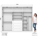 Ver imagem 4 de Guarda Roupa Casal 6 Portas 4 Gavetas com Pés Americano Henn