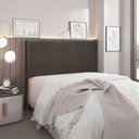 Ver imagem 2 de Cabeceira Queen Anya para Cama Box Estrutura Mdf-mdp Revestida em Veludo Marrom Loja Sheep