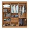 Guarda-roupa Casal 6 Portas Easy Slim com Espelho Amendoa/off White - 4