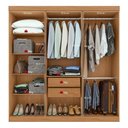 Ver imagem 4 de Guarda-roupa Casal 6 Portas Easy Slim com Espelho Amendoa/off White