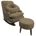 Ver imagem 1 de Kit Amamentação com Balanço Suede Cappuccino - Dominic Decor Lille