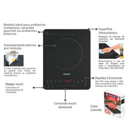 Cooktop Portátil por Indução Tramontina Slim Touch 127v 94714/131 - 3