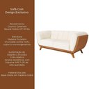 Ver imagem 4 de Sofá Coin 2 Lugares 200cm Caramelo Courino e Bouclé Sallar Home
