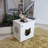 Sanitário Banheiro Gatos Gatil Caixa de Areia Félix - Grande:branco - 5