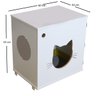 Sanitário Banheiro Gatos Gatil Caixa de Areia Félix - Grande:branco - 2